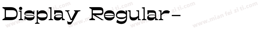 Display Regular字体转换